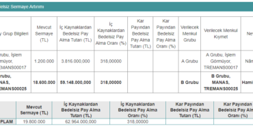 Yüzde 318 Bedelsiz Tarihi Belli Oldu