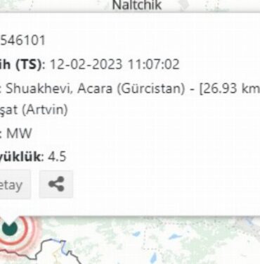 Gürcistan'da bir deprem daha!