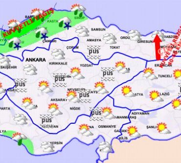 Kuzeyde kuvvetli yağış bekleniyor..