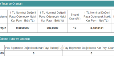 Hisse Başı 8 Lira Temettü Ödeyeceğini Açıkladı