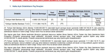 SPK, 2 Dev Bankanın Sermaye Artırımını Onayladı