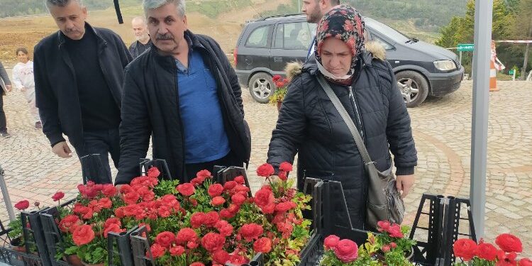 Kocaeli'den mezarlıklarda çiçek dağıtımı