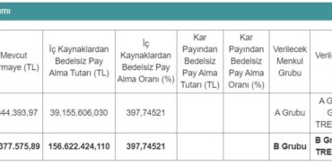 Yüzde 397,74 Sermaye Artırımı Yapacak