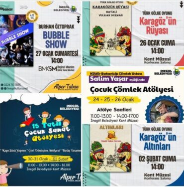 Bursa İnegöl’de çocuklar için yarıyıl dolu dolu geçecek
