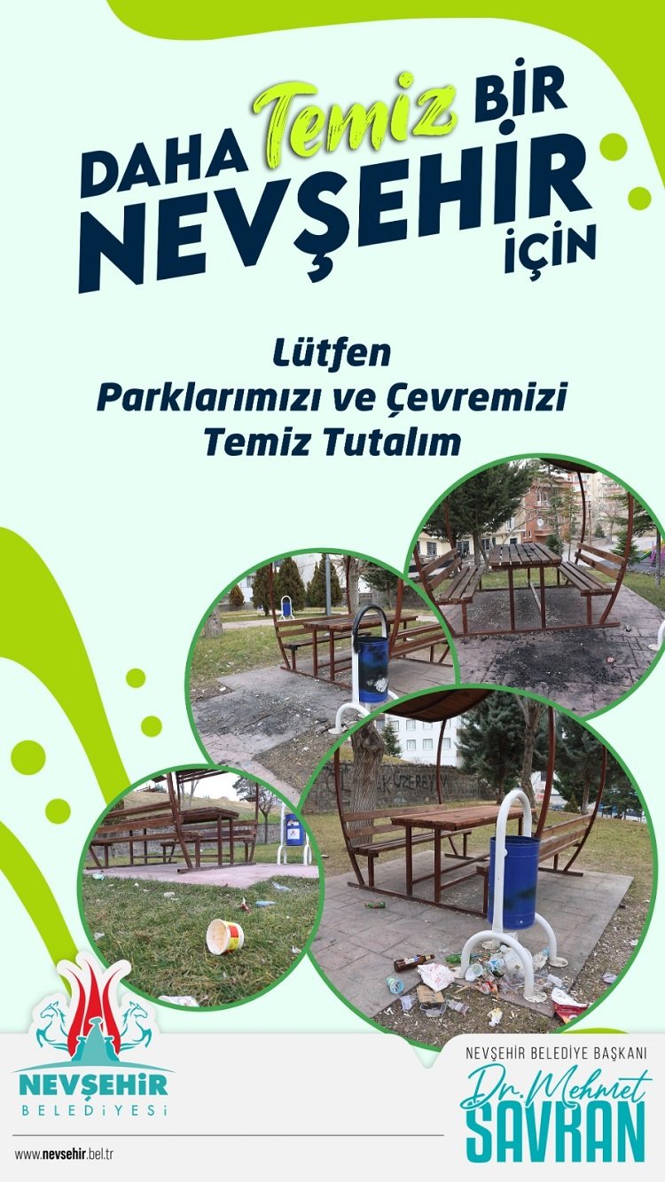 Nevşehir Belediyesi'nden temiz çevre uyarısı