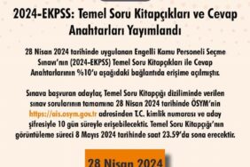 2024-EKPSS soru kitapçlıkları ve cevap anahtarları yayımlandı