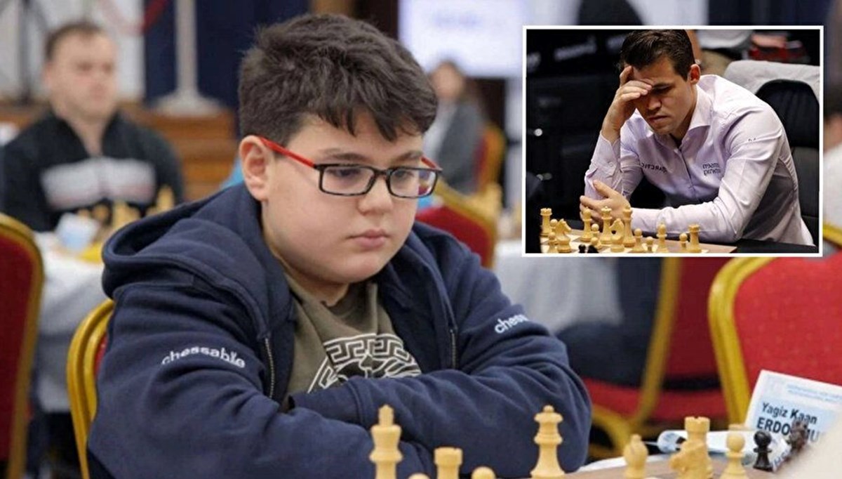 13 yaşındaki Yağız Kaan, Magnus Carlsen'i 41