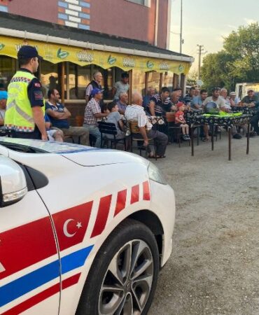 Beğendik’te motosiklet sürücülerine kurallar hatırlatıldı