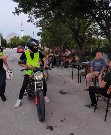 Edirne Keşan’da motosiklet sürücülerine eğitim