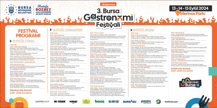 Bursa Gastronomi Festivali’nde ünlüler yağmuru