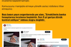 Emeklilerin hesaplarında inceleme yok!