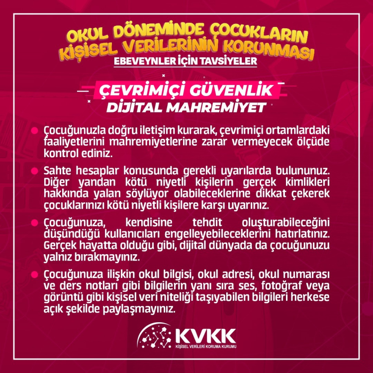 KVKK'dan ebeveynlere 'kişisel veri' uyarısı