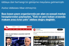 Araç krizi iddiası doğru değil!