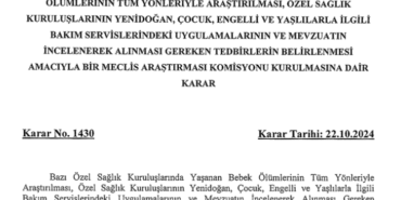 TBMM bebek ölümlerini araştıracak