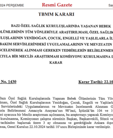 TBMM bebek ölümlerini araştıracak