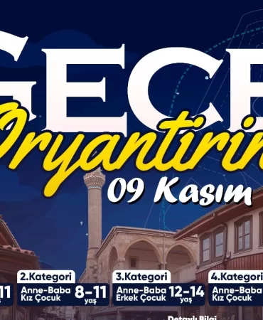 Konya'da 'Gece Oryantiringi'