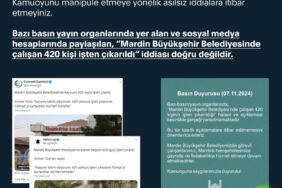 Mardin Büyükşehir'de 450 kişi işten mi çıkarıldı? Açıklama İletişim'den geldi