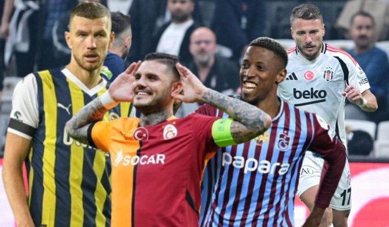 Süper Lig'de haftanın maçları sonrası gol krallığında son durum: Immobile, Dzeko, Banza ve Icardi'nin kaç golü var?